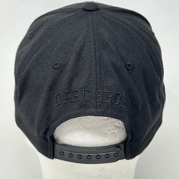 Darc Sport Hat Baseball Cap Gym Fitness Workout 6 Panel Snapback Black On Black - Picture 3 of 9